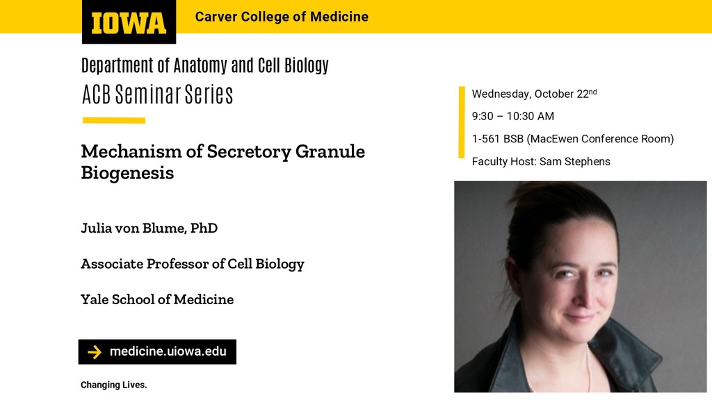 ACB Seminar Series - Julia von Blume  promotional image
