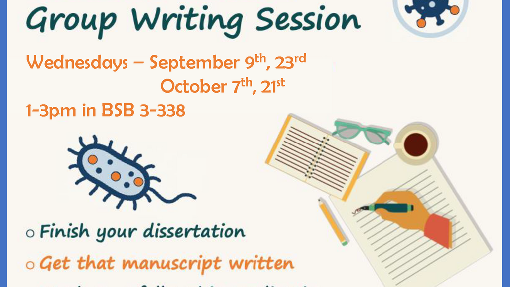 ASM Graduate Student Group Writing Session promotional image